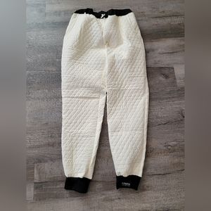 B. Creative Collective Floral Quilted Joggers Cream/White 1 of 1 LG/XL